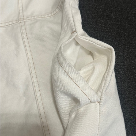 Frye Long White Denim Jacket size Small - Picture 8 of 10